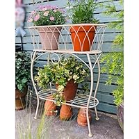 Amazon.co.jp: [GZGZ] プランタースタンド 花台 2段 バスケット